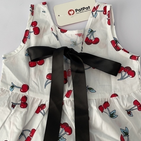 new PatPat Baby Girl Cherry Print Dress - Picture 3 of 4